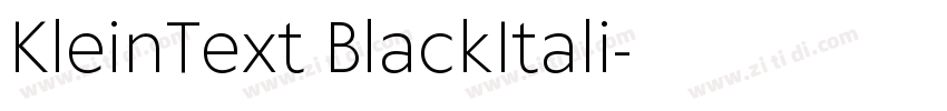 KleinText BlackItali字体转换